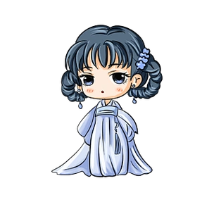 卡通手绘古风汉服古装宫廷