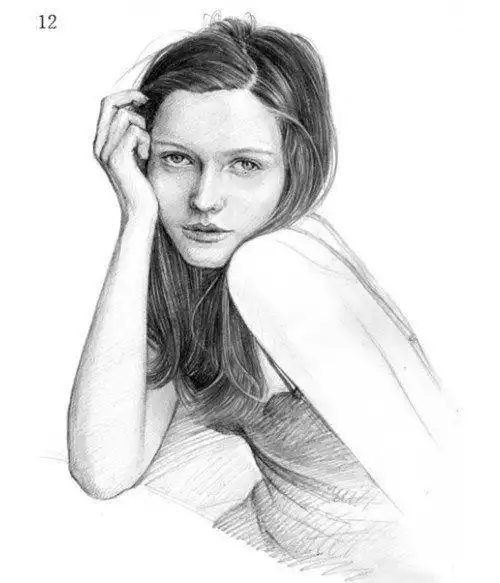 人物素描绘画步骤:素描画女孩的画法