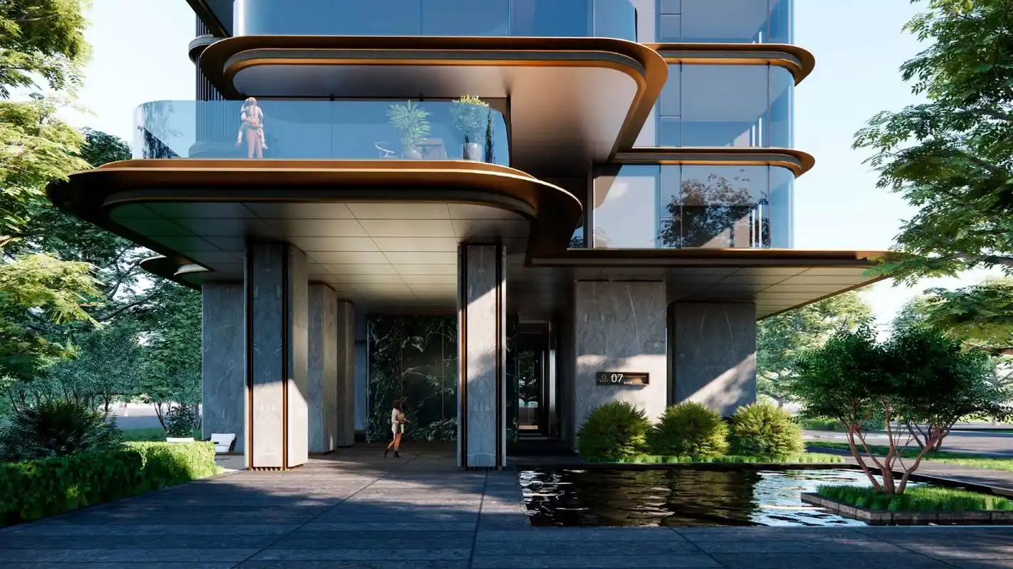 建筑设计 会所别墅 新中式现代别墅建筑 联排别墅建筑