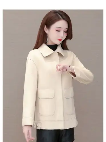 轻奢短款毛呢外套女秋冬百搭2020年新款小个子红色气质夹克女士厚上衣