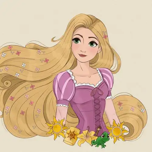 迪士尼公主的飘逸发型,爱丽儿细节满满,安娜过于好看_艾莎_长发