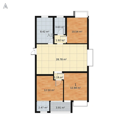 *3室2厅2卫户型图