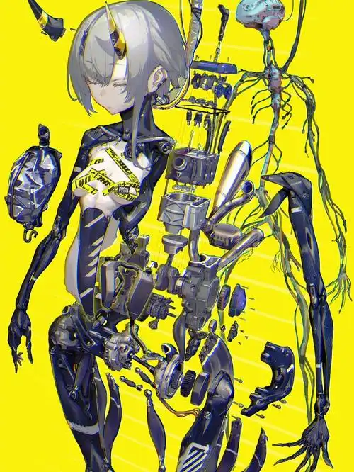 科技机械人物插画设计