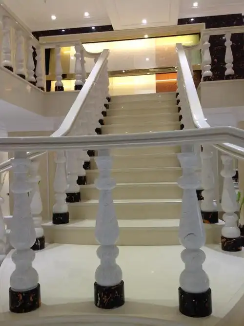 五洋石材 然进口大理石扶手 将军柱