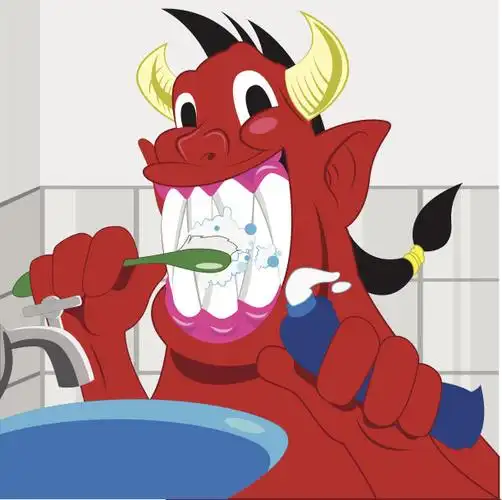 怪物,尖牙,牙膏,公共厕所,健康保健图片素材_id:139608809