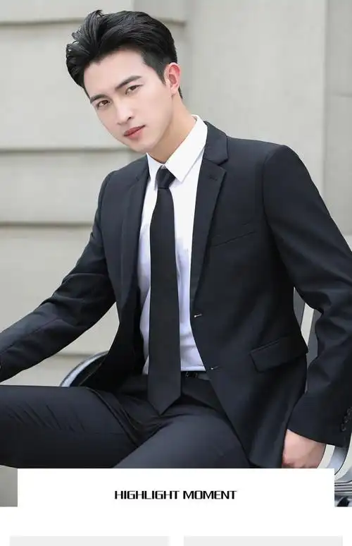 18岁成人礼西装男高中男套装西服外套职业正装商务修身休闲新郎结婚