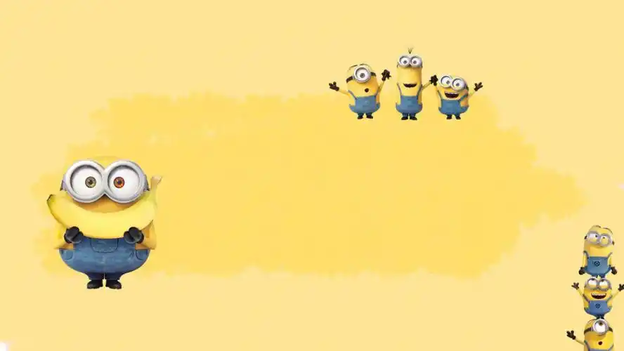 小黄人可爱ppt背景图