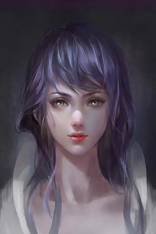 人物头像绘画,超写实的女神头像插画图集