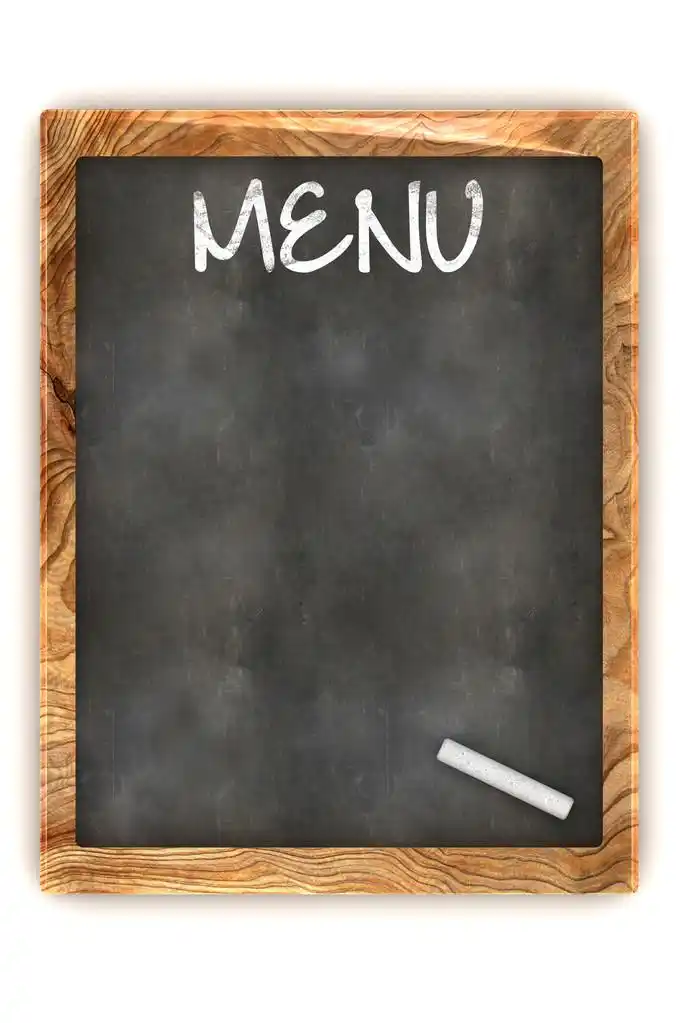 黑色菜单,色彩缤纷的 3d 呈现空白菜单图