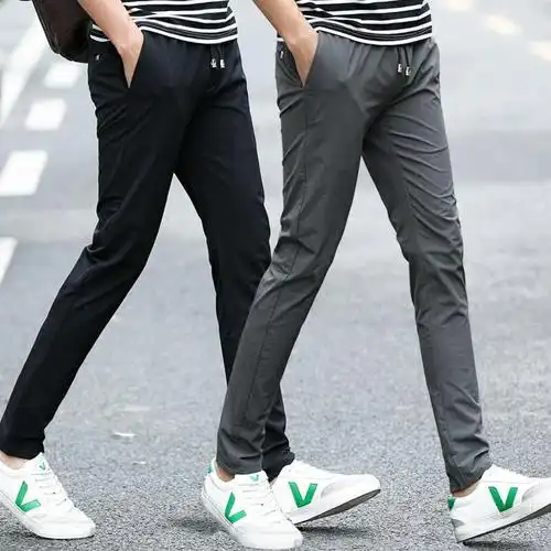 bw9新款【2条】裤子男韩版潮流夏季修身速干运动裤男秋季休闲裤宽松