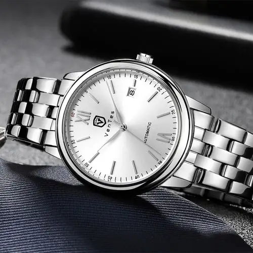 新款国产全自动机械手表男士简约商务超薄镂空防水男表学生腕表