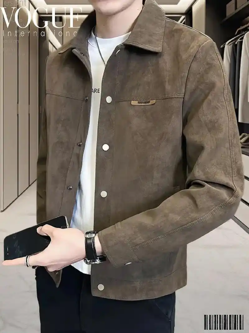 男士痞帅春秋夹克外套.哥哥们来了一款痞帅风男士夹克外套!