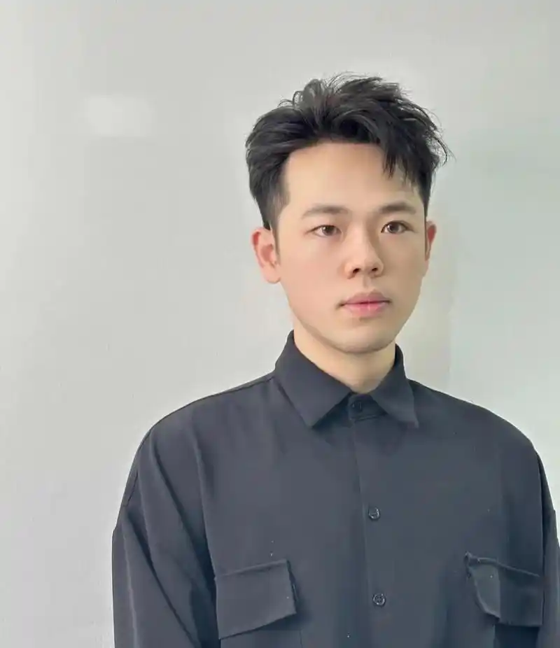 男生夏季痞帅发型港风侧背二八分,,让你帅