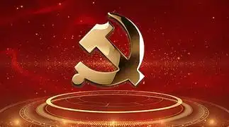 高清党徽背景视频|高清红色粒子党政建设党徽展示led大屏幕背景视频