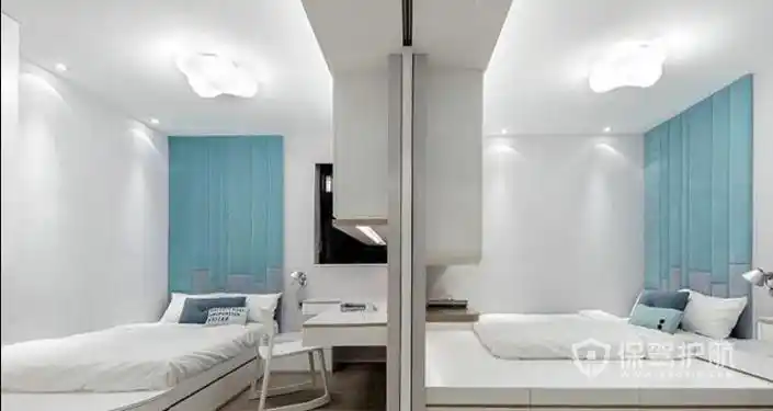 隔开兄妹双人房装修效果图