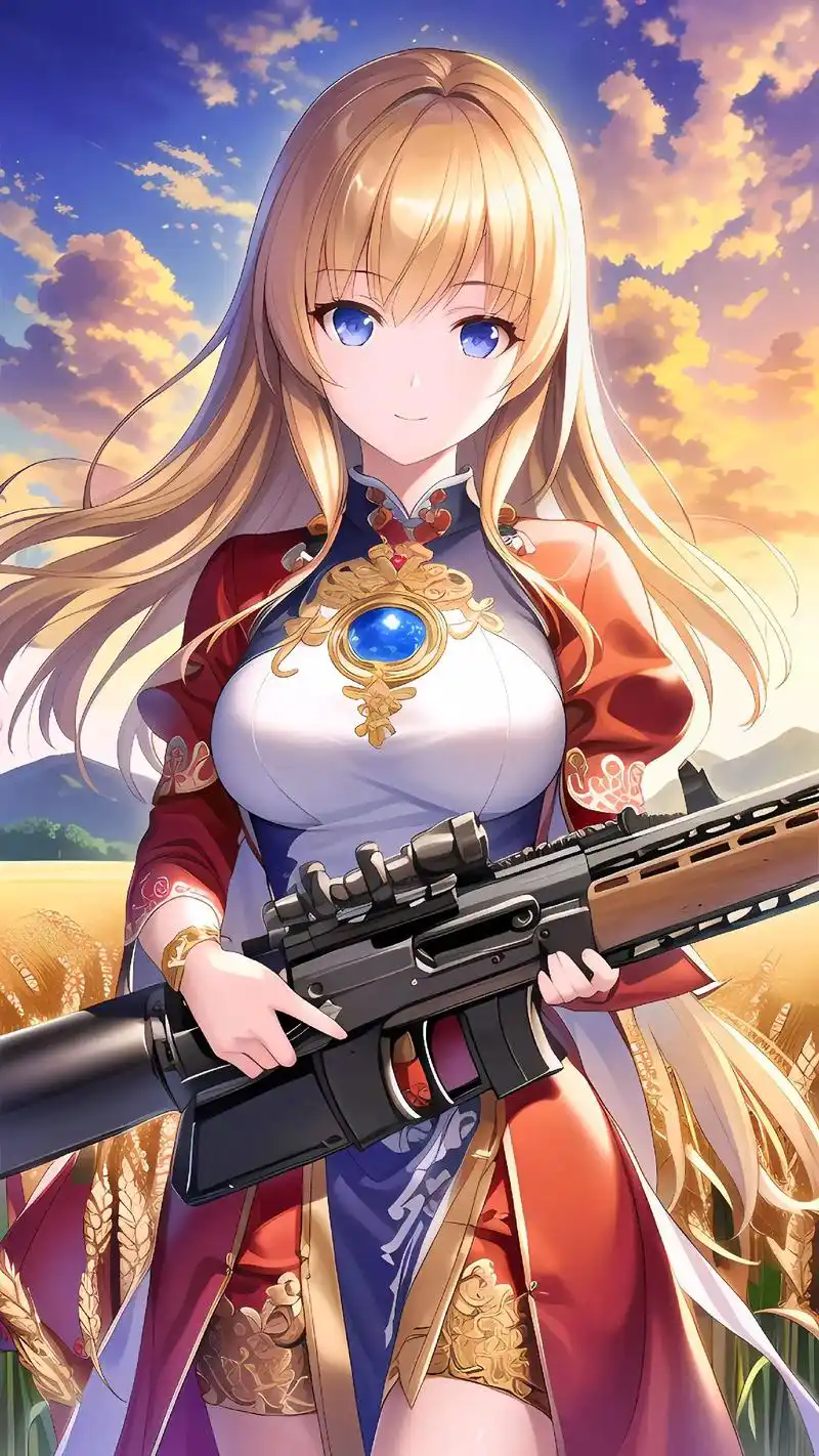 动漫美女拿枪.#二次元 #动漫 #动漫女神 #女生动漫头像推 - 抖音