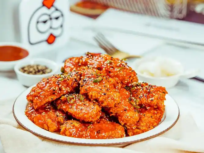 来!干了这份炸鸡!