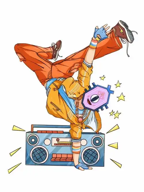 毕设作业米饼包装插图274街舞插画72