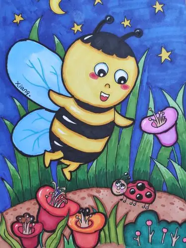 儿童画,卡通,马克笔(非原创)