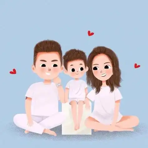 一家三口头像幼儿园男宝适合中年爸爸的头像风景微信40到50岁爸爸微信