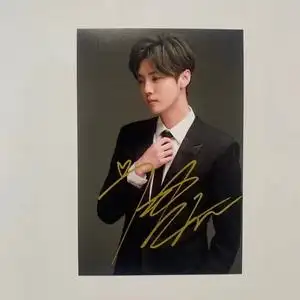 鹿晗亲笔签名照片无印刷鹿晗签名照 小鹿签名照