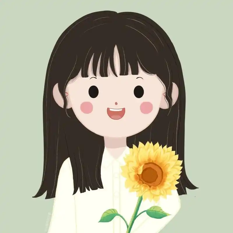 拿向日葵的情侣头像 昨天画的向日葵有用处了嘻嘻