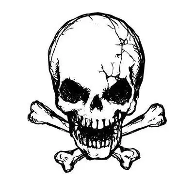 骷髅头简笔画简单禁毒