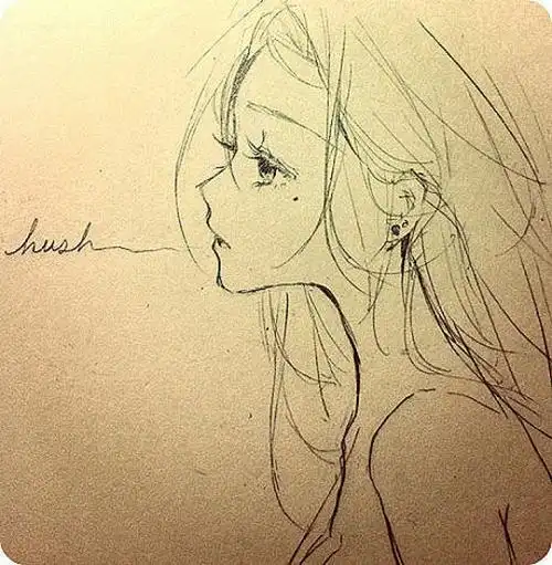 动漫插画手绘完美侧脸