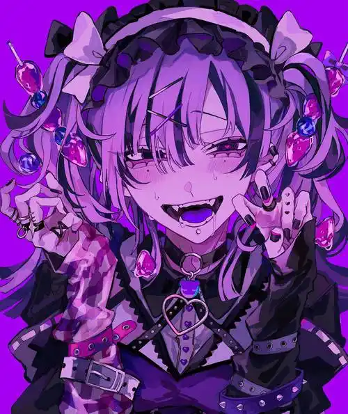 原创堪称教科书式惊悚病娇风格的人物插画辨识度非常高