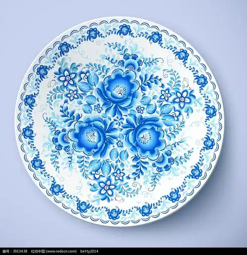 花纹边框盘子矢量背景