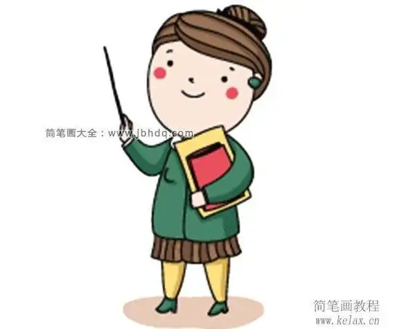 班主任q版人物形象简笔画