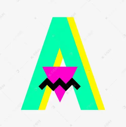 孟菲斯创意字母a