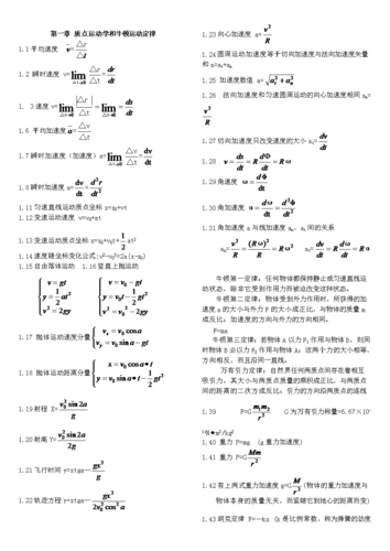 大学物理公式大全(大学物理所有的公式应有尽有).doc