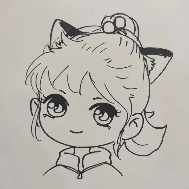 q版女头像‖各种马尾辫参考 最近工作要求给学生们画头像.