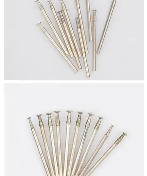 玉石翡翠原石打磨去皮开窗专用长砂工具金刚砂玉雕磨头雕刻磨针开窗针