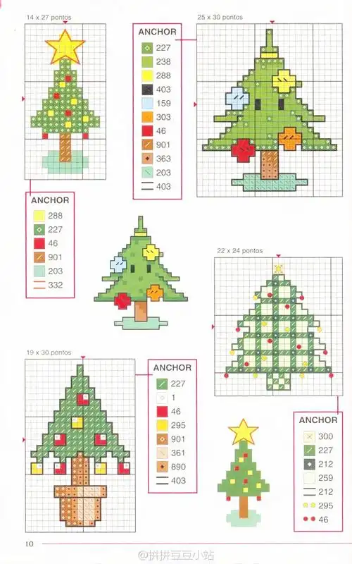 拼拼豆豆图纸 圣诞节专辑圣诞树 圣诞花环 …-堆糖,美好生活研究所