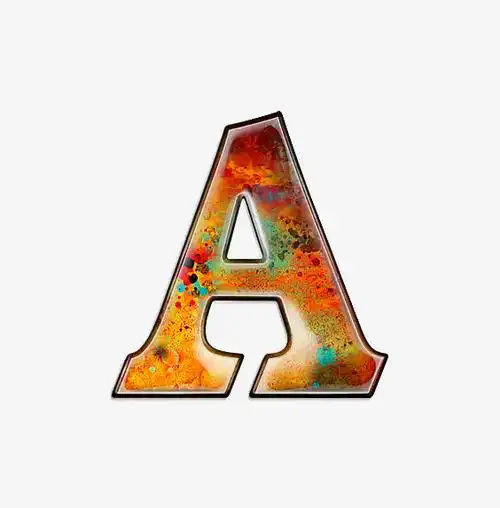 关键词 : 创意数字,小清新,油彩肌理字母数字