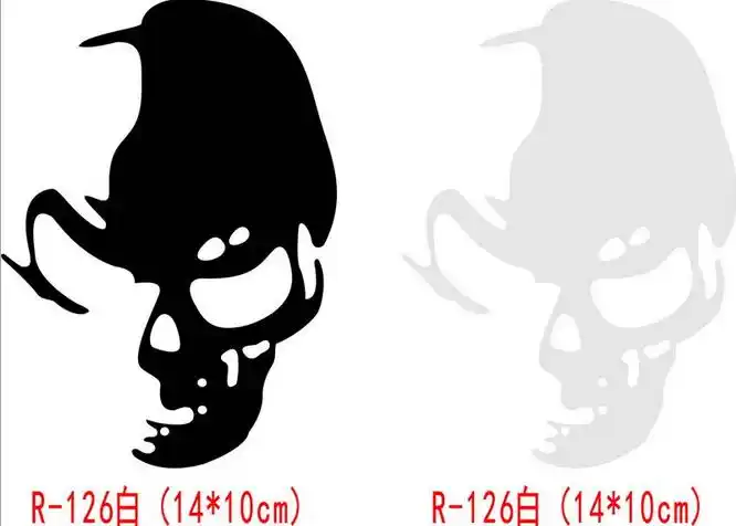 偷袭者鬼怪恶灵骑士骷髅头车贴搞怪反光汽车个性改装车门车窗贴纸