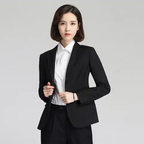 【唯品会】 罗蒙罗蒙女式西服套装韩版修身正装商务职业装女士工作ol