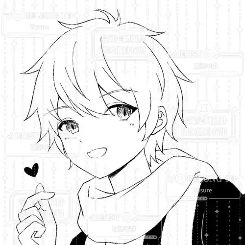 随缘tulpa黑白正比头像约稿>  - 米画师