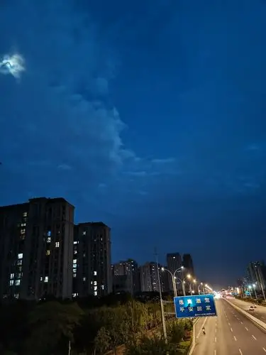 夜景的天空