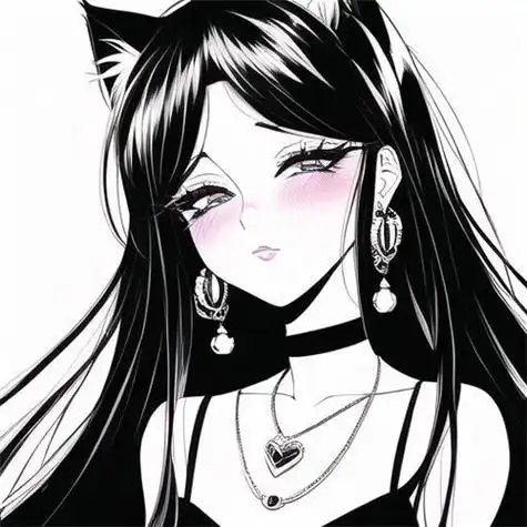 猫耳高冷妩媚女生头像动漫图片