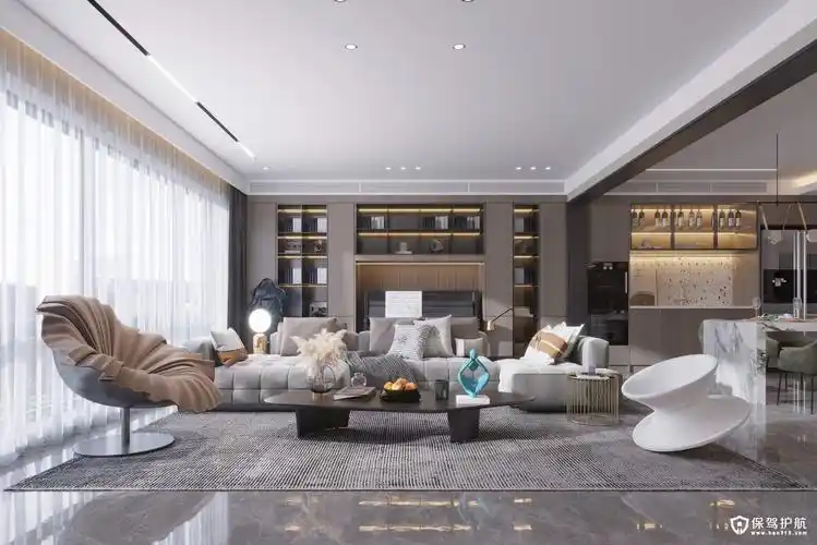 后现代轻奢风格别墅装修效果图