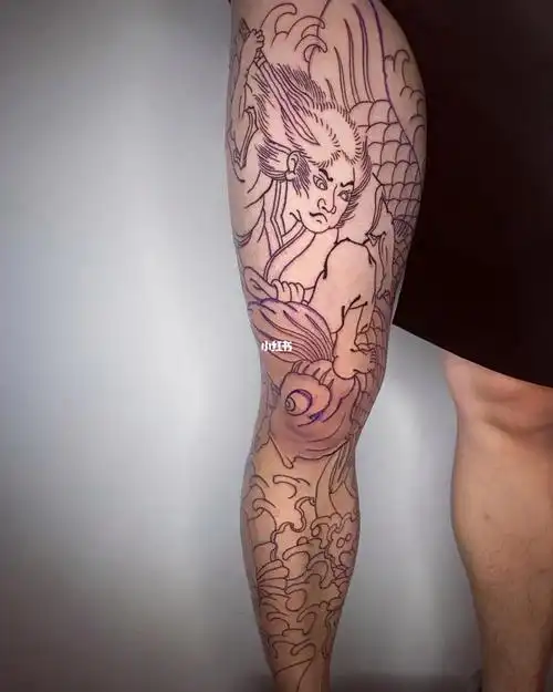 我的纹身分享  #济宁纹身  #老传统花腿  #日式老传统 #老传统纹身