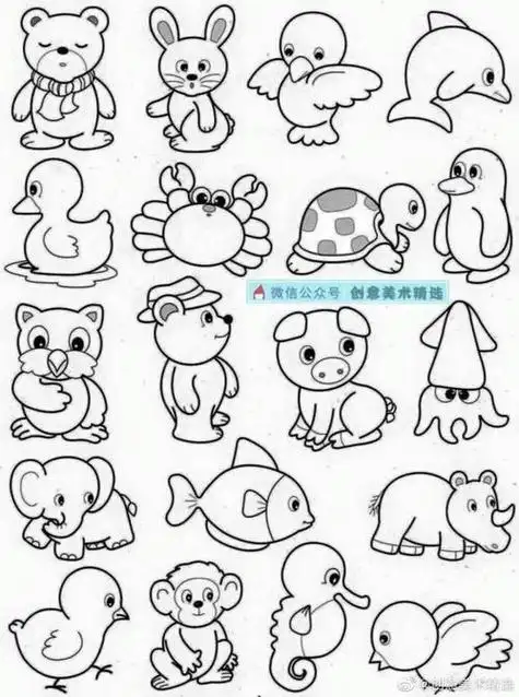 农场里的小动物简笔画 农场里的小动物简笔画图片