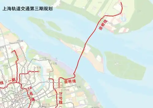 崇明线在上海市中心第三站的位置确定:在浦东赵家沟桥的北侧建设