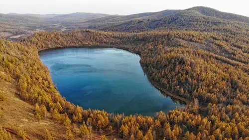 航拍天池,真正的视觉盛宴