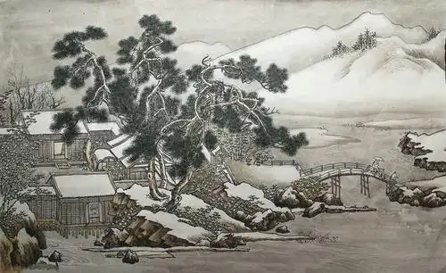 临宋刘松年四景山水图之一