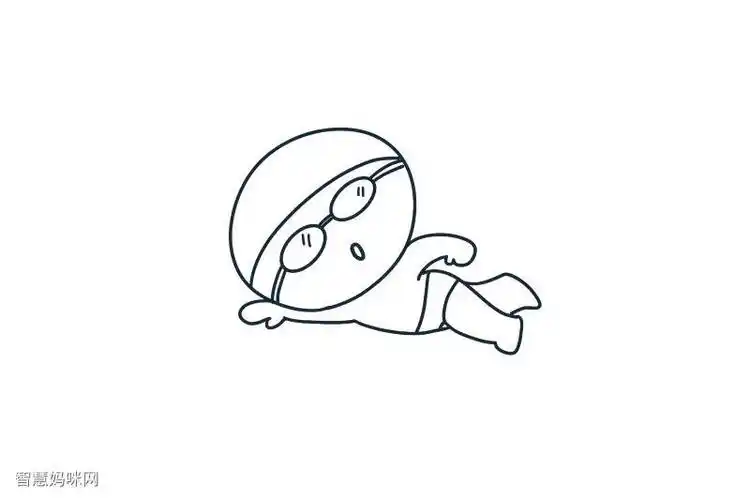 简单的奥运简笔画自由泳