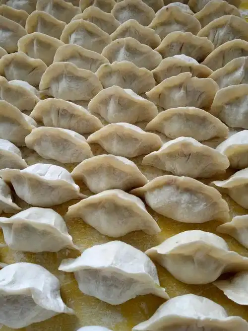 饺子包好,排队站.